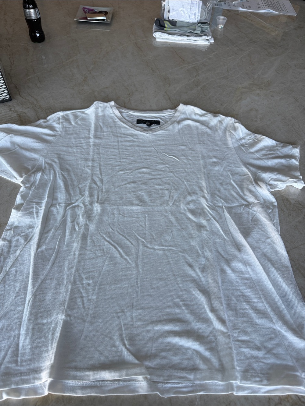 rag & bone White Short Sleeve Crewneck Tee